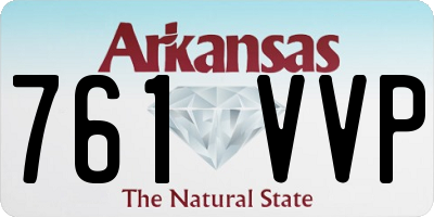 AR license plate 761VVP