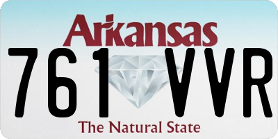 AR license plate 761VVR
