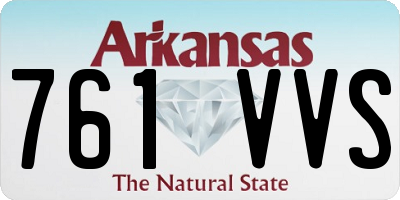 AR license plate 761VVS