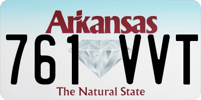 AR license plate 761VVT