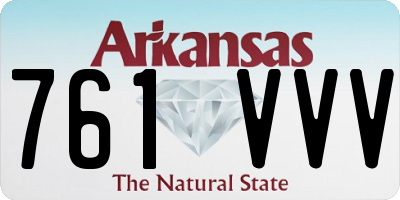 AR license plate 761VVV