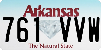 AR license plate 761VVW