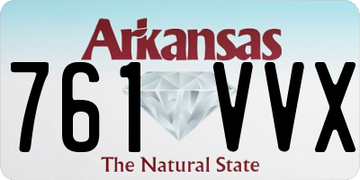 AR license plate 761VVX