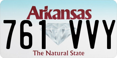 AR license plate 761VVY
