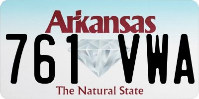 AR license plate 761VWA
