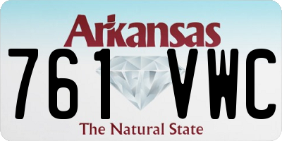 AR license plate 761VWC