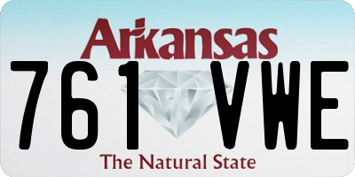 AR license plate 761VWE