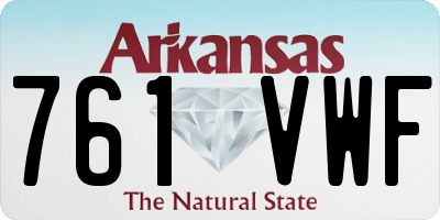 AR license plate 761VWF