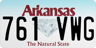 AR license plate 761VWG