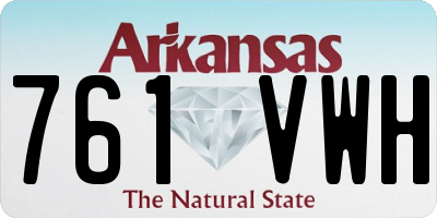 AR license plate 761VWH