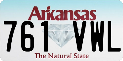 AR license plate 761VWL