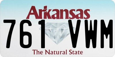 AR license plate 761VWM