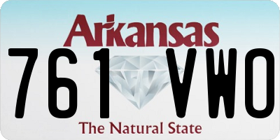 AR license plate 761VWO