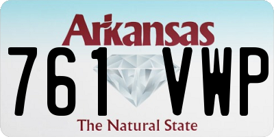 AR license plate 761VWP