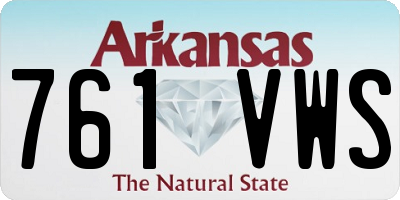 AR license plate 761VWS