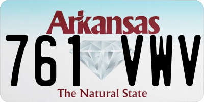 AR license plate 761VWV