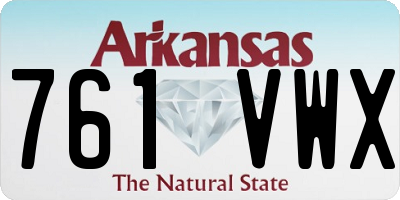 AR license plate 761VWX