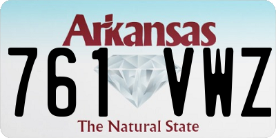 AR license plate 761VWZ