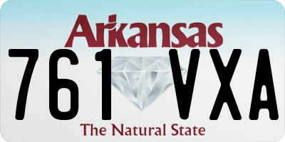AR license plate 761VXA