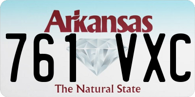 AR license plate 761VXC