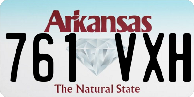 AR license plate 761VXH