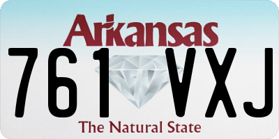 AR license plate 761VXJ