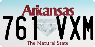 AR license plate 761VXM