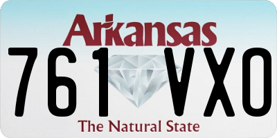 AR license plate 761VXO