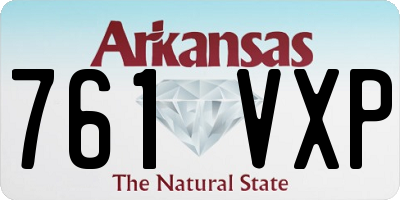 AR license plate 761VXP