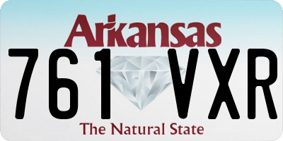 AR license plate 761VXR