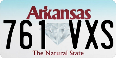 AR license plate 761VXS