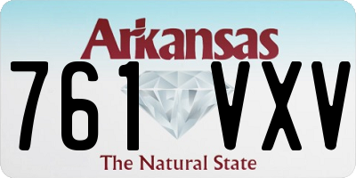 AR license plate 761VXV