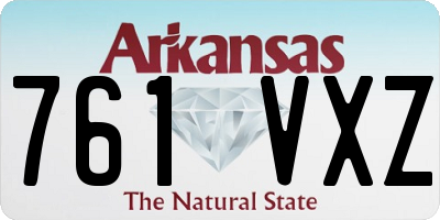 AR license plate 761VXZ