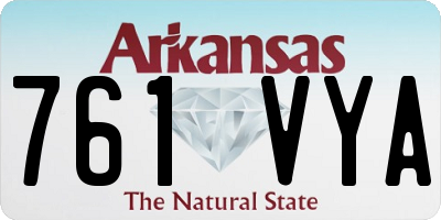 AR license plate 761VYA