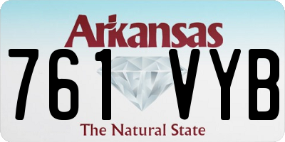 AR license plate 761VYB