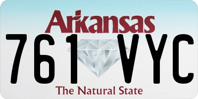AR license plate 761VYC