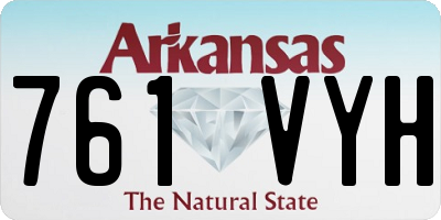 AR license plate 761VYH