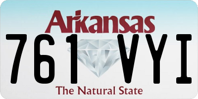 AR license plate 761VYI