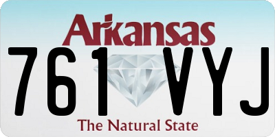 AR license plate 761VYJ