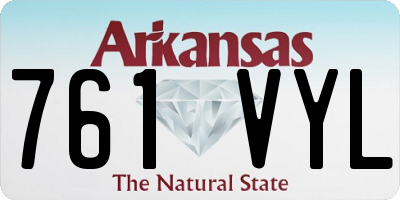 AR license plate 761VYL