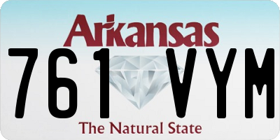 AR license plate 761VYM