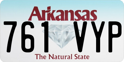 AR license plate 761VYP