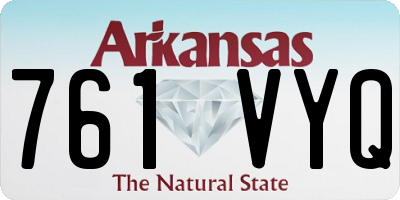AR license plate 761VYQ