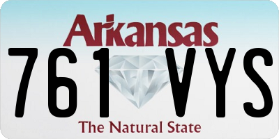 AR license plate 761VYS