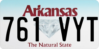 AR license plate 761VYT