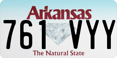 AR license plate 761VYY