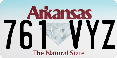 AR license plate 761VYZ