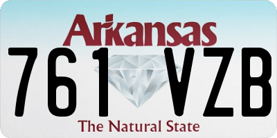 AR license plate 761VZB
