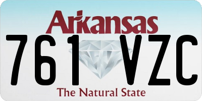 AR license plate 761VZC