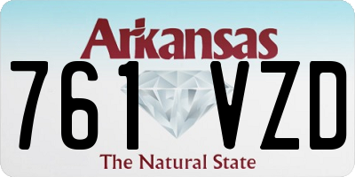 AR license plate 761VZD
